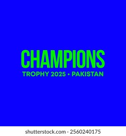 Karachi, Pakistan, 19th December 2024, Key Visual or Poster Design of ICC Champions trophy 2025 LOGO, Vector Illustration.