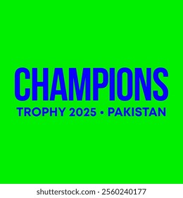 Karachi, Pakistan, 19th December 2024, Key Visual or Poster Design of ICC Champions trophy 2025 LOGO, Vector Illustration.