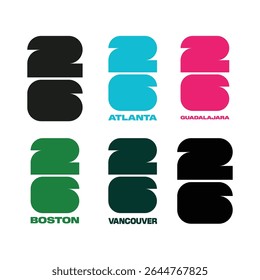 Karachi, Paquistão, 27 de julho, fundo colorido abstrato com logotipo da Copa do Mundo FIFA 2026 EUA, México, Canadá