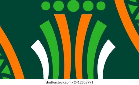 Karachi, Pakistan - march 30, 2023: Brand Identity of Africa Cup of Nations Cote d'Ivoire 2023-2024, Vector Logo and Illustration Background.