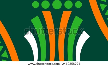 Karachi, Pakistan - march 30, 2023: Brand Identity of Africa Cup of Nations Cote d'Ivoire 2023-2024, Vector Logo and Illustration Background.