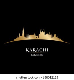 Karachi Pakistan skyline Detailed vector silhouette