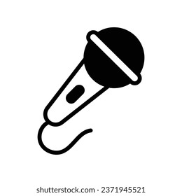 Karacke icon isolate on white background vector stock illustration.