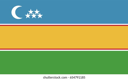 Karakalpakstan contry flag with high resolution vector.