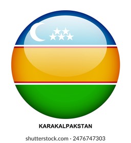 KARAKALPAKSTAN flag button on white background