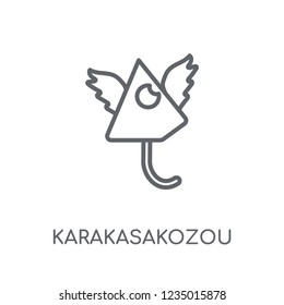 Karakasakozou linear icon. Modern outline Karakasakozou logo concept on white background from Fairy Tale collection. Suitable for use on web apps, mobile apps and print media.