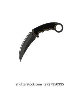 Karambit Messer Symbol, Karambit Vektorgrafik, traditionelle Messerwaffe