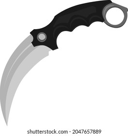 Karambit knife. Vector illustration on a white background.