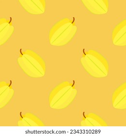 Karambola o star fruta sin soldadura ilustración vectorial