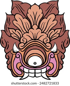 Karang mata balinese one eye mask ornament or balinese mask