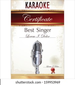 Karaoke certificate template 
