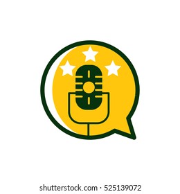 Karaoke Chat Logo Design Template