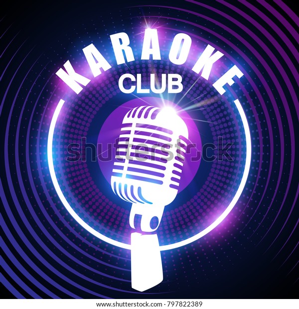 Karaoke Club Banner Template Stock Vector (Royalty Free) 797822389