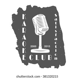 Karaoke club microphone retro song