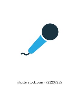 Karaoke Colorful Icon Symbol. Premium Quality Isolated Microphone Element In Trendy Style.