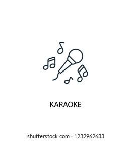 Karaoke concept line icon. Simple element illustration. Karaoke concept outline symbol design. Can be used for web and mobile UI/UX