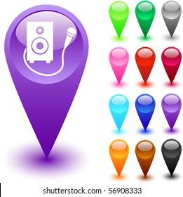 Karaoke glossy web buttons.