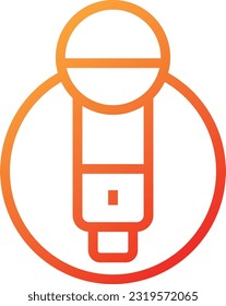 Karaoke Gradient Icon - Single Icon, Vector 