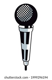 karaoke gray mic color icon