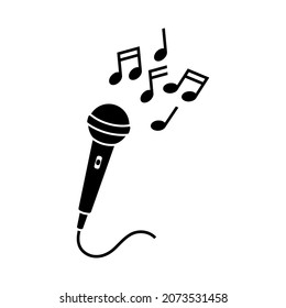 plantilla de diseño de icono de karaoke vector ilustración aislada