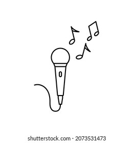Designvorlage für Karaoke-Ikone, Vektorgrafik einzeln
