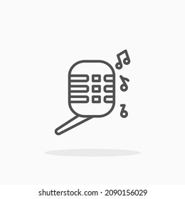 Karaoke icon. Editable Stroke and pixel perfect. Outline style. Vector illustration. Enjoy this icon for your project.