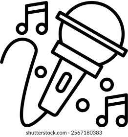 Karaoke Icon Element For Design