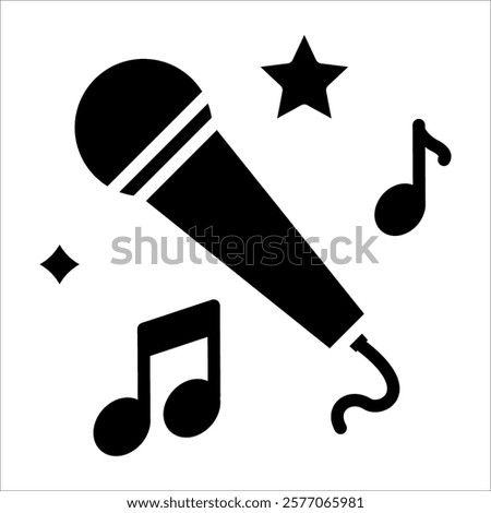 Karaoke Icon Element For Design