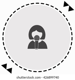 Karaoke icon Flat Design. Isolated Illustration.