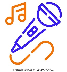 Karaoke icon illustration for web, app, infographic, etc