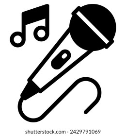 Karaoke icon illustration for web, app, infographic, etc