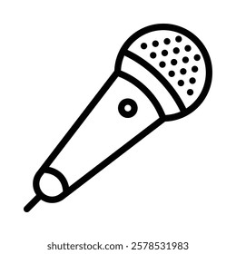 Karaoke Icon in Line Style