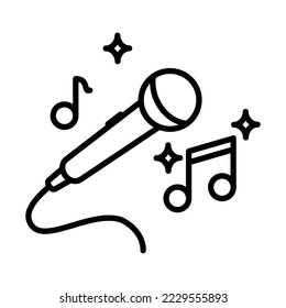 Karaoke Icon Logo Design Vector Template Illustration Sign And Symbol Pixels Perfect