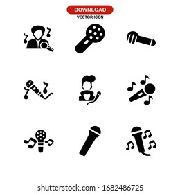karaoke icon or logo isolated sign symbol vector illustration - Collection of high quality black style vector icons
