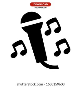 karaoke icon or logo isolated sign symbol vector illustration - high quality black style vector icons
