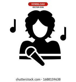 karaoke icon or logo isolated sign symbol vector illustration - high quality black style vector icons
