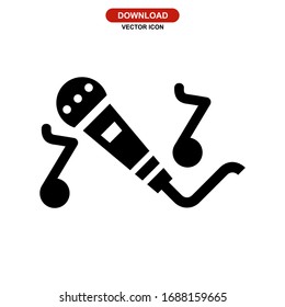 karaoke icon or logo isolated sign symbol vector illustration - high quality black style vector icons
