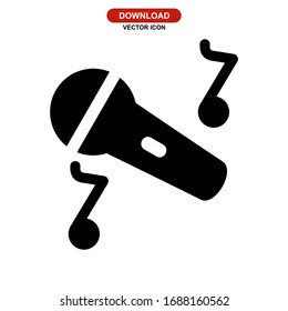 karaoke icon or logo isolated sign symbol vector illustration - high quality black style vector icons
