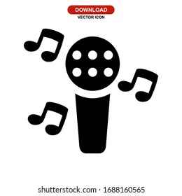 karaoke icon or logo isolated sign symbol vector illustration - high quality black style vector icons
