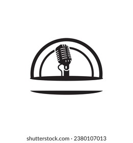 Plantilla de diseño de ilustración vectorial del icono Karaoke