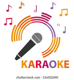 Ícone de karaoke, microfone de karaoke, microfone, microfone de ícone. Design plano, vetor.