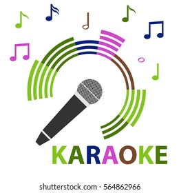 Karaoke icon, karaoke microphone, mic, icon microphone. Flat design, vector illustration, vector.