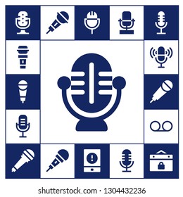 karaoke icon set. 17 filled karaoke icons.  Simple modern icons about  - Microphone, Karaoke, Voice message, Event