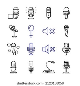 karaoke Icon Set with line icons. Modern Thin Line Style. Suitable for Web and Mobile Icon. Vector illustration EPS 10.