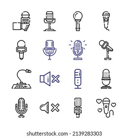 karaoke Icon Set with line icons. Modern Thin Line Style. Suitable for Web and Mobile Icon. Vector illustration EPS 10.