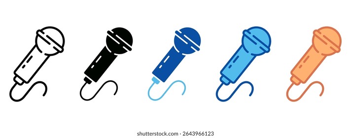 Karaoke Icon Set Multiple Style Collection
