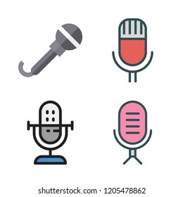 karaoke icon set. vector set about microphone icons set.
