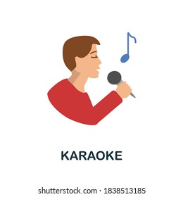Icono de karaoke. Elemento sencillo de la colección de celebraciones. Icono de Creative Karaoke para diseño web, plantillas, infografías y más