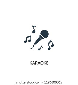 Karaoke-Symbol. Einfache Elementgrafik. Karaoke Konzept Symbol Design. Kann für Web und Mobile verwendet werden.