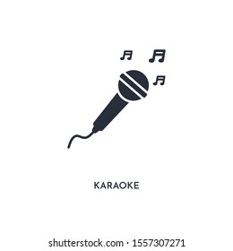karaoke icon. simple element illustration. isolated trendy filled karaoke icon on white background. can be used for web, mobile, ui.